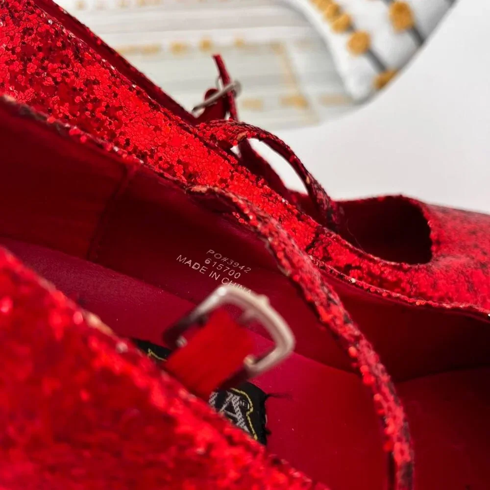 Funtasma by Pleasers Ruby Red Glitter Heels - Picture 6 of 7